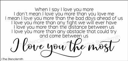 5962 - When I say I love you more stencil