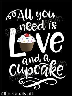 5981 - All you need is love (cupcake) - The Stencilsmith