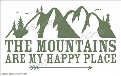 6099 - The Mountains are my happy place - The Stencilsmith