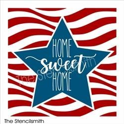 6103 - home sweet home (star/stripes) - The Stencilsmith