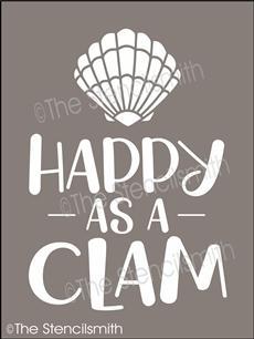 6145 - happy as a clam - The Stencilsmith