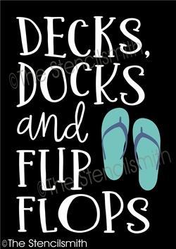 6161 - decks docks & flip flops - The Stencilsmith