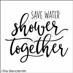 6188 - save water shower together - The Stencilsmith