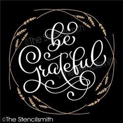6209 - be grateful (wreath) - The Stencilsmith