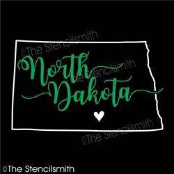 6237 - North Dakota (state outline) - The Stencilsmith