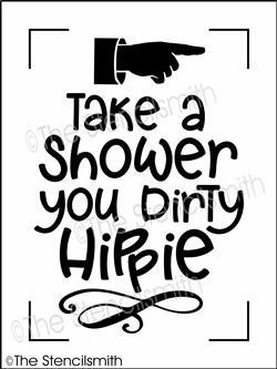6336 - take a shower you dirty hippie - The Stencilsmith