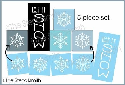 6341 - let it snow - 5pc set - The Stencilsmith