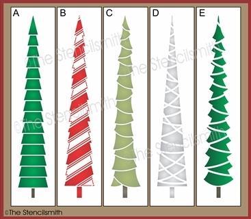 6388 - Tall Christmas Trees - The Stencilsmith
