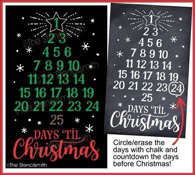 6399 - Days 'til Christmas - The Stencilsmith