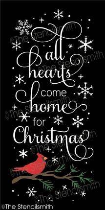 6446 - All hearts come home for Christmas (cardinal) - The Stencilsmith