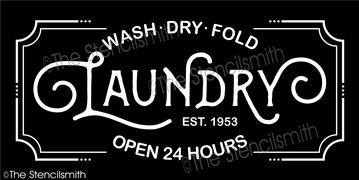 6499 - Laundry wash dry fold - The Stencilsmith