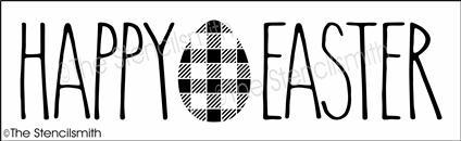 6564 - Happy Easter (plaid egg) - The Stencilsmith