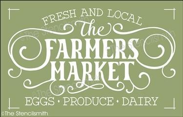 6576 - Farmers Market egg produce dairy - The Stencilsmith