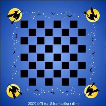 659 - Witch Checkerboard - The Stencilsmith