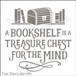 6617 - a bookshelf is a treasure chest - The Stencilsmith