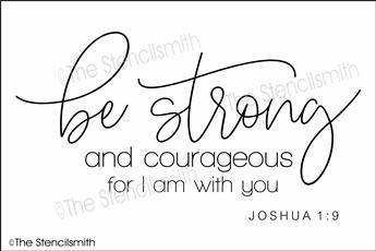 6649 - Be Strong And Courageous - The Stencilsmith