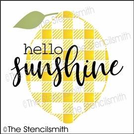 6701 - hello sunshine (plaid lemon) - The Stencilsmith