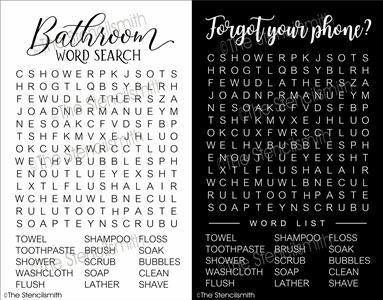 6709 - Bathroom Word Search - The Stencilsmith