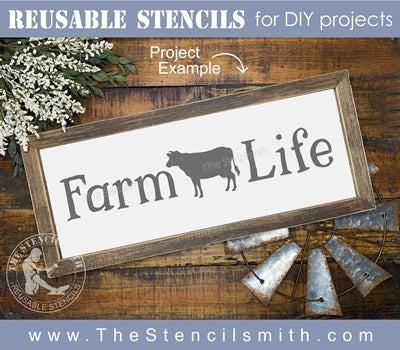 6806 - farm life (cow) - The Stencilsmith