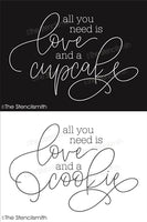6896 - all you need is love and a cupcake - The Stencilsmith