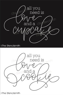 6896 - all you need is love and a cupcake - The Stencilsmith