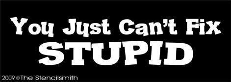 705 - You just can't fix stupid - The Stencilsmith