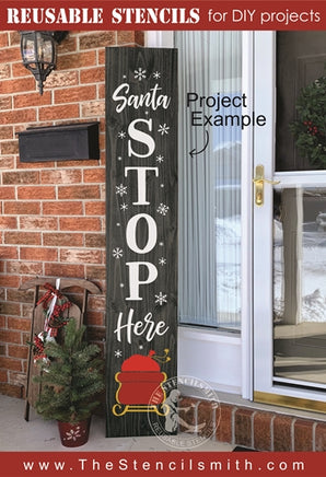 7084 - Santa Stop Here - The Stencilsmith