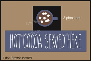 7145 - Hot Cocoa Served Here - Block set - The Stencilsmith