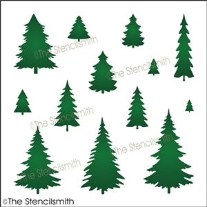 7155 - Pine Trees - The Stencilsmith