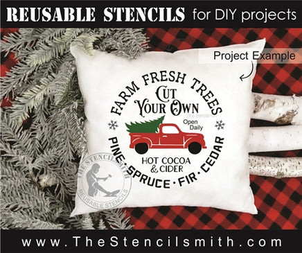 7161 - farm fresh trees - The Stencilsmith