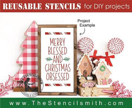 7174 - blessed and Christmas obsessed - The Stencilsmith