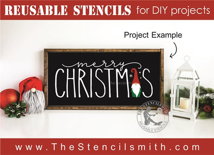 7185 - Merry Christmas (gnome) - The Stencilsmith