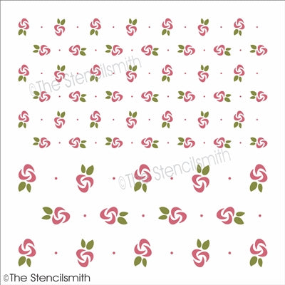 7207 - Rosebud pattern - The Stencilsmith