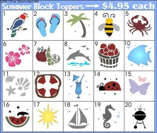 723 - Summer Block Toppers - The Stencilsmith