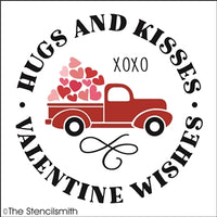 7263 - Hugs and kisses Valentine wishes - The Stencilsmith