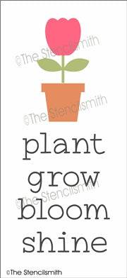 7274 - plant grow bloom - The Stencilsmith