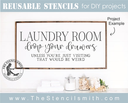 7283 - Laundry Room drop your - The Stencilsmith