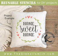 7329 - home sweet home (wreath) - The Stencilsmith