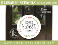 7329 - home sweet home (wreath) - The Stencilsmith