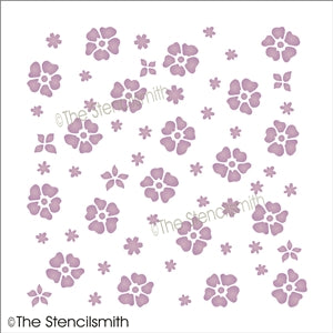 7330 - flowers background - The Stencilsmith