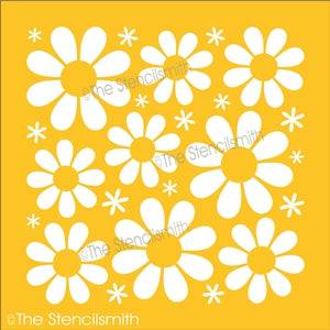 7332 - flowers background - The Stencilsmith