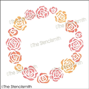 7336 - flower wreath - The Stencilsmith
