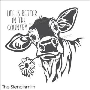 7353 - Life is better in the country (cow) - The Stencilsmith