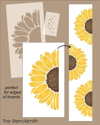 7430 - half sunflower - The Stencilsmith