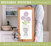 7433 - Happiness Blooms from Within - The Stencilsmith