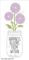 7433 - Happiness Blooms from Within - The Stencilsmith