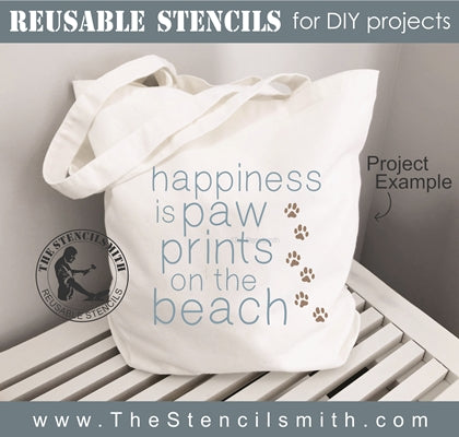 7468 - Happiness is paw prints on - The Stencilsmith
