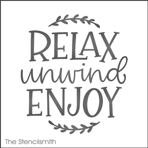 7489 - relax unwind enjoy - The Stencilsmith