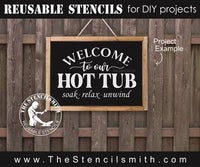 7510 - welcome to our hot tub - The Stencilsmith