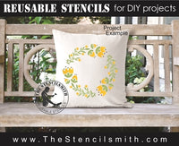 7529 - floral wreath - The Stencilsmith